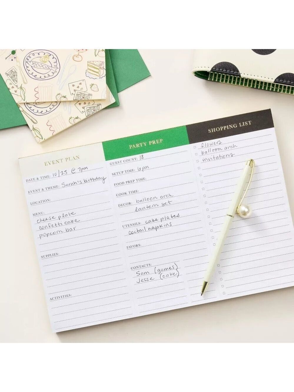 FINAL ONE!!! ($12) ♠️KSNY Party Planning Notepad